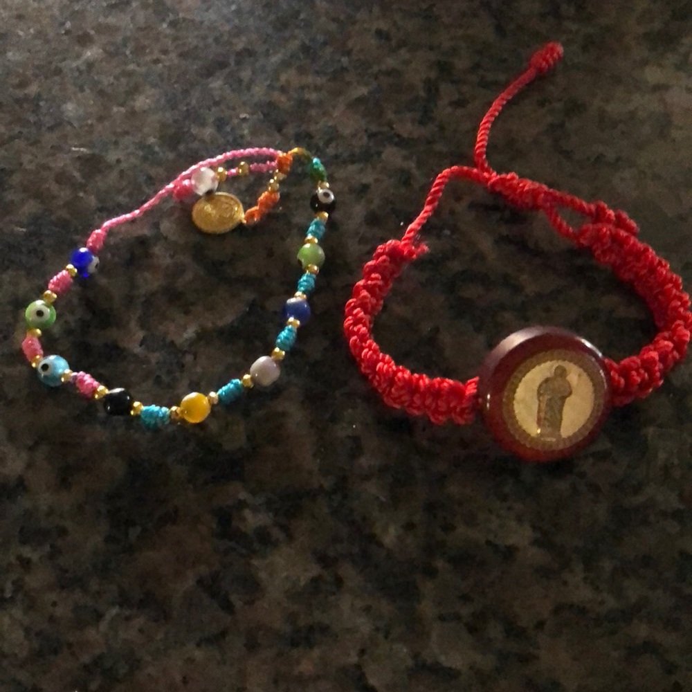Bracelets  san Benito and evil eye different color